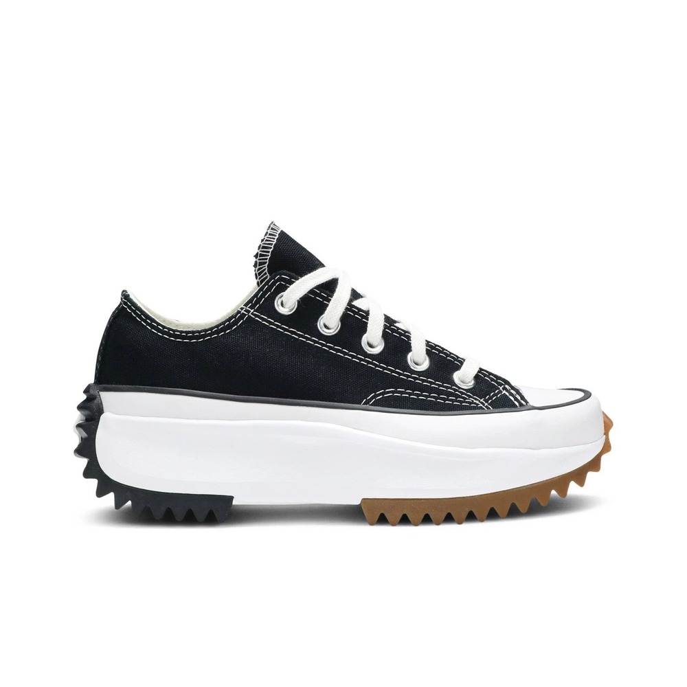 Converse Run Star Hike Womens 10.5 Mens 9 Black/White Platform Low Top Sneakers